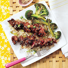 Grilled Teriyaki Steak Skewers