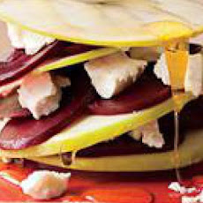 Beet, Apple and Goat Cheese Stacks