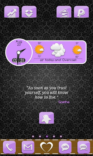 Go Launcher Theme Purple Gloss