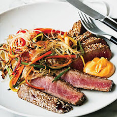 Sesame-Crusted Tuna with Ginger Cream