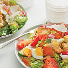 Panzanella with Tomatoes and Crispy Prosciutto