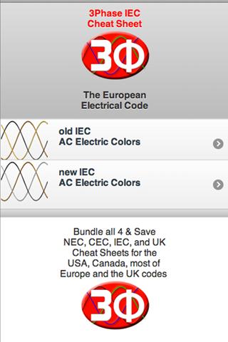 3Ph Cheat Sheet IEC Electrical