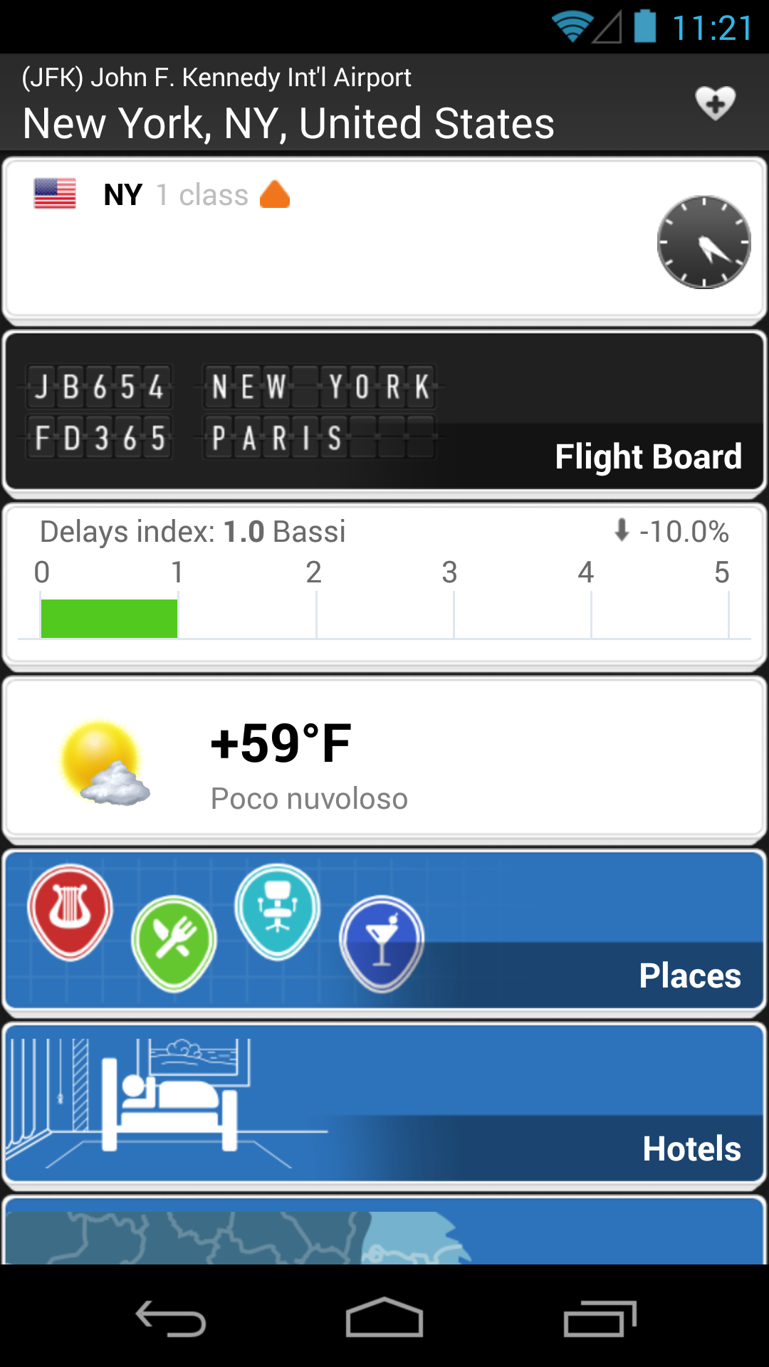 Android application Airline Flight Status Tracking screenshort