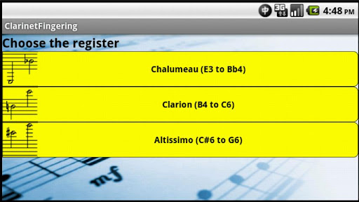 Clarinet Fingering Chart