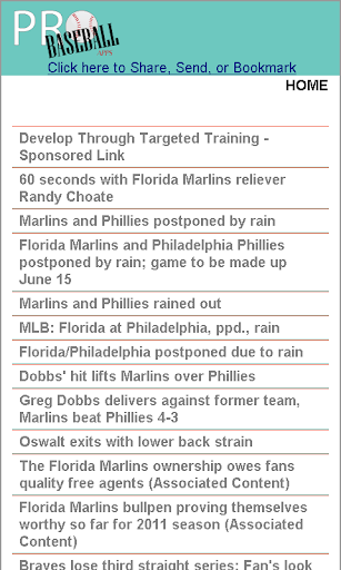 Florida Pro Baseball News