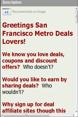 Deals SanFran Earn RewardsCash