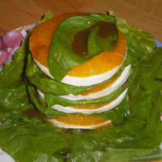 Orange and Mozzarella Towers With Orange Balsamic Vinaigrette