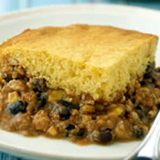 Super Fast Chili Cornbread Pie