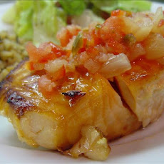 Maple-Glazed Salmon With Pineapple Salsa