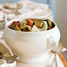 Roasted Root Vegetables with Walnut Pesto