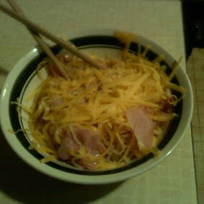 Ham & Cheese Ramen Noodles ^_^ Cheap Budget Meal
