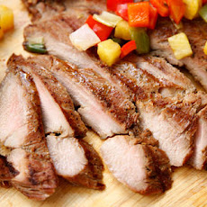 Grilled Pork Tenderloin with Pineapple and Bell Peppers Recipe