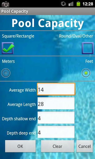 Pool Capacity