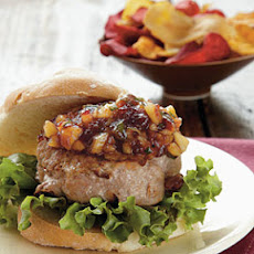 Turkey Burgers with Cranberry-Peach Chutney