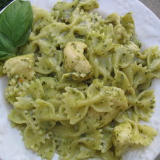 Creamy Pesto Chicken and Bow Ties