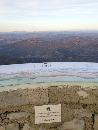 Mont Ventoux Table d'Orientation