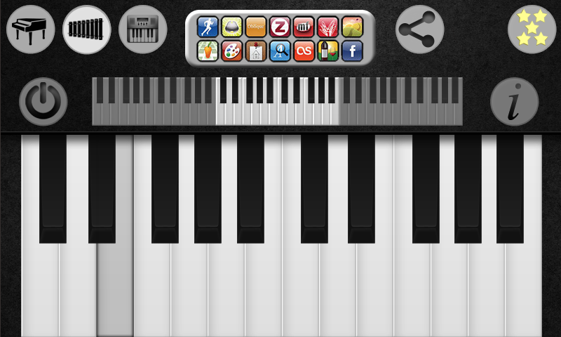 Android application Real Piano + Keyboard 2014 screenshort