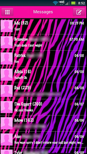 【免費個人化App】GO SMS Girly Zebra Theme-APP點子