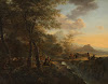 Italian landscape with draftsman