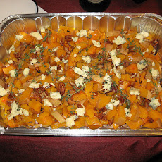 Butternut Squash With Pecans and Blue Cheese