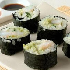 Avocado and Shrimp Sushi