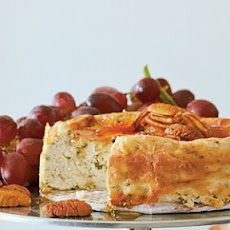 Roquefort Cheesecake with Pear Preserves and Pecans