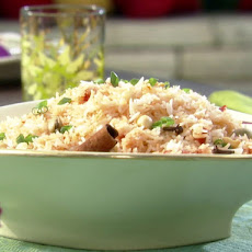 Tomato, Scallion, and Peanut Pulao (Pilaf)