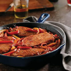 Braised Pork Chops with Peppers and Onions