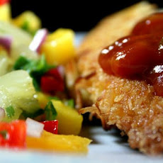 Crispy Coconut Chicken With Mango Salsa