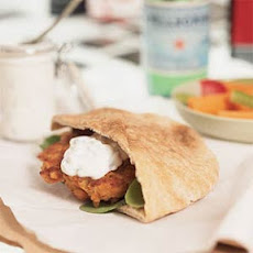 Falafel Pitas with Cucumber-Yogurt Dressing