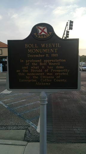 Boll Weevel Monument Plaque