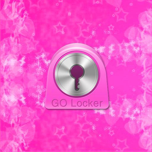 儲物櫃主題粉紅色的可愛明星 GO Locker Theme LOGO-APP點子