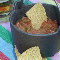 Roasted Hatch Green Chile and Tomato Salsa