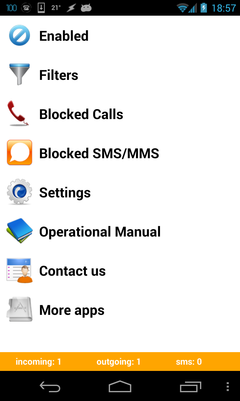 Android application Call Guard-SMS &amp; Call Blocker screenshort