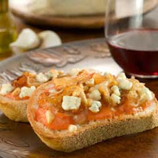 Caramelized Onion & Gorgonzola Bruschetta