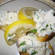 Lemon Herb, Homemade Ricotta & Roasted Tomato Crostini