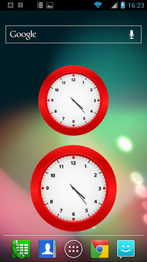 Simple Red Clock Widget