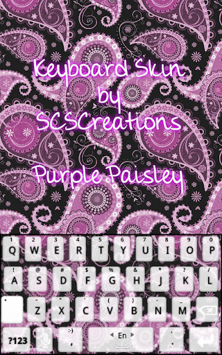 KB SKIN - Purple Paisley