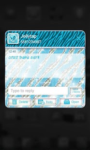 How to download ♦ BLING Theme Teal Zebra SMS ♦ patch 1.0 apk for android