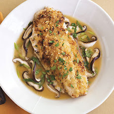 Ginger-Miso Striped Bass in Shiitake Mushroom Broth