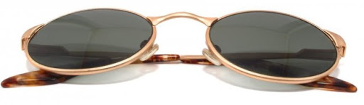 Gafas hippie doradas