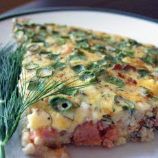 Crustless Smoked Salmon Quiche With Dill