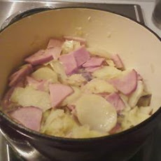 Skillet Ham, Cabbage and Potatoes