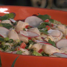 Bay Scallop and Grapefruit Ceviche with Avocado and Radish
