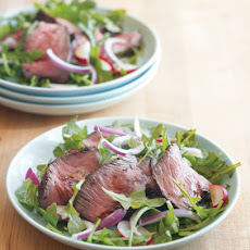 Mustard-Peppercorn Steak and Arugula Salad