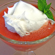 Champagne Infused Strawberry Soup