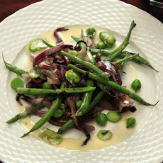 Warm Spring Vegetable Salad with Favas, Green Beans, and Radicchio Recipe