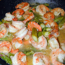 garlic shrimp with asparagus
