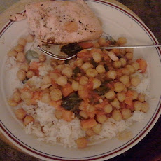 Salmon and Chickpea Salad Over Chilled Mirin Rice