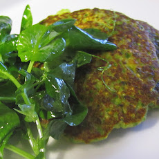 Spring Pea and Crab Pancakes with Pea Tendril Salad